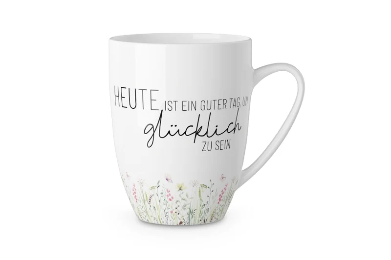 Blumen Tasse „Heute ist ein guter Tag“ – Blumenwiese, Becher 250 ml