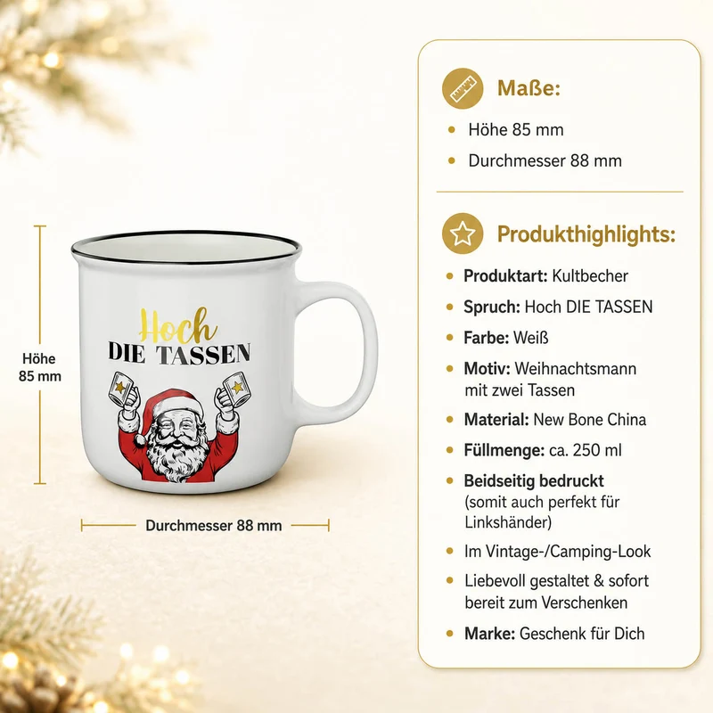 Kultbecher „Hoch die Tassen" – 250 ml