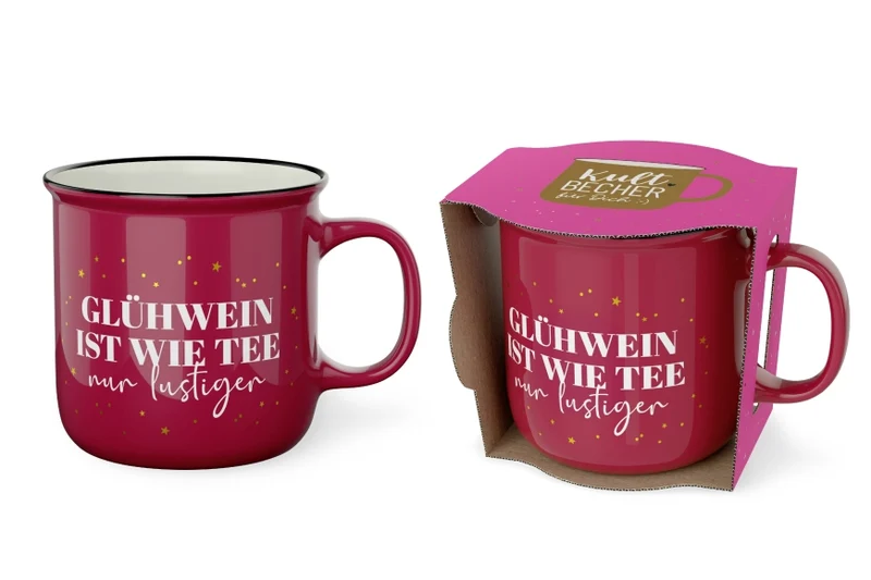 Kultbecher „Glühwein ist wie Tee, nur lustiger" – 250 ml