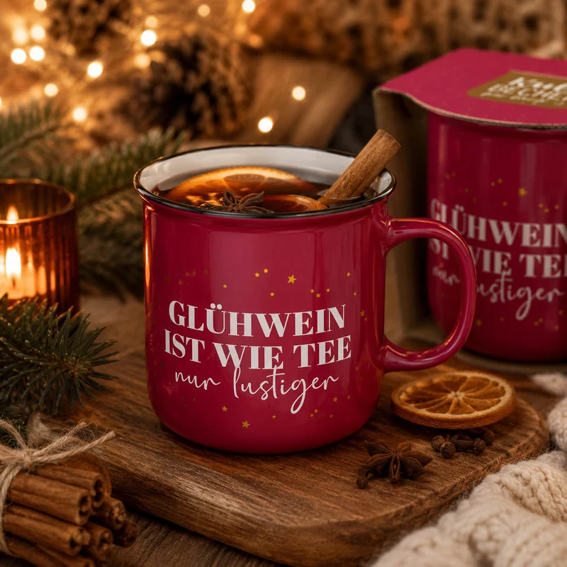 Kultbecher „Glühwein ist wie Tee, nur lustiger" – 250 ml