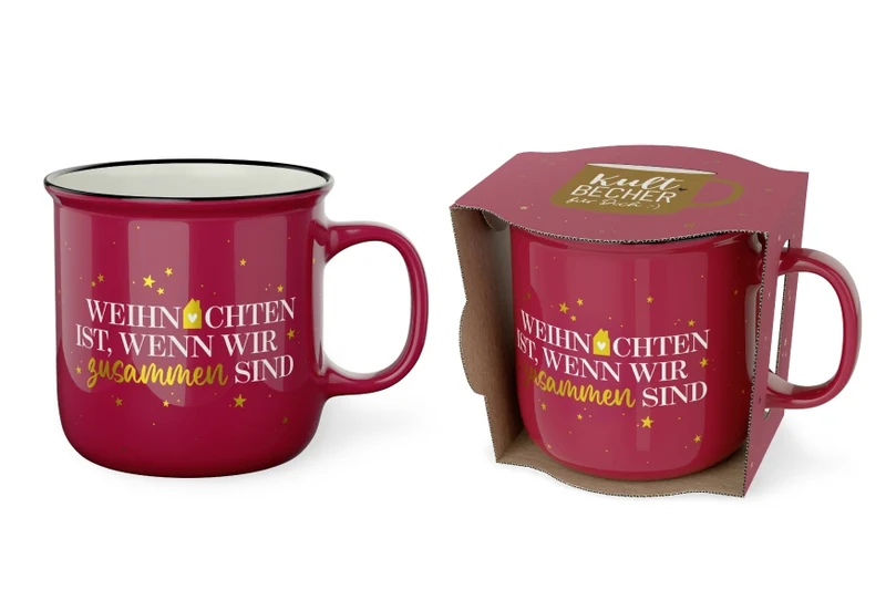 Kleines Weihnachtsgeschenk – Kultbecher „Weihnachten ist, wenn wir zusammen sind“, 250 ml
