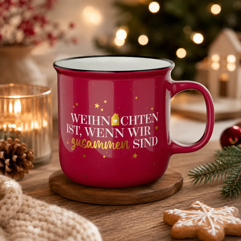 Kleines Weihnachtsgeschenk – Kultbecher „Weihnachten ist, wenn wir zusammen sind“, 250 ml