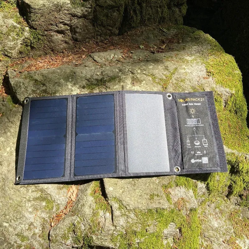 Faltbares mobiles Solar-Ladegerät 21 Watt