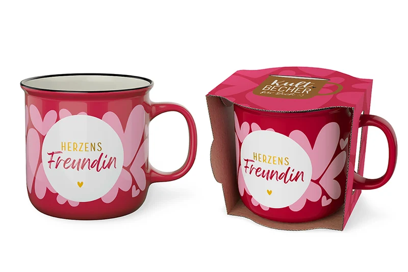 Beste Freundin Geschenk – Kultbecher „Herzens Freundin“, 250 ml
