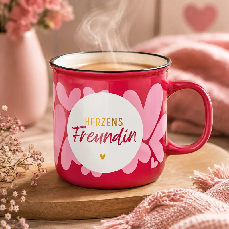 Beste Freundin Geschenk – Kultbecher „Herzens Freundin“, 250 ml