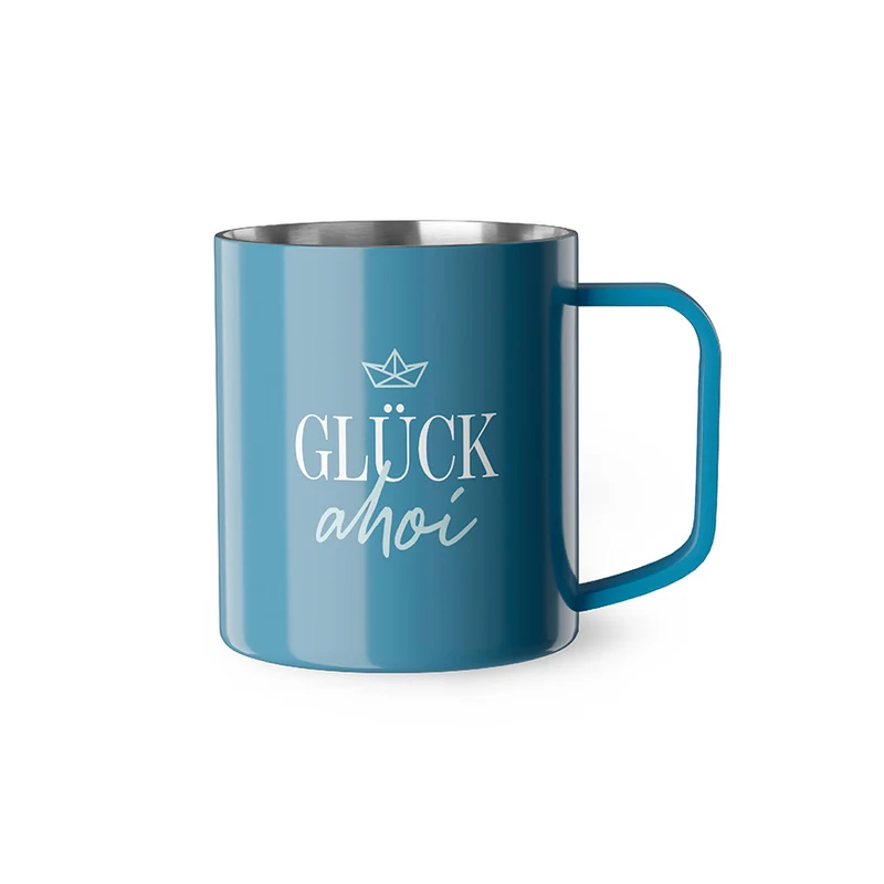 Edelstahl Thermobecher "Glück Ahoi"