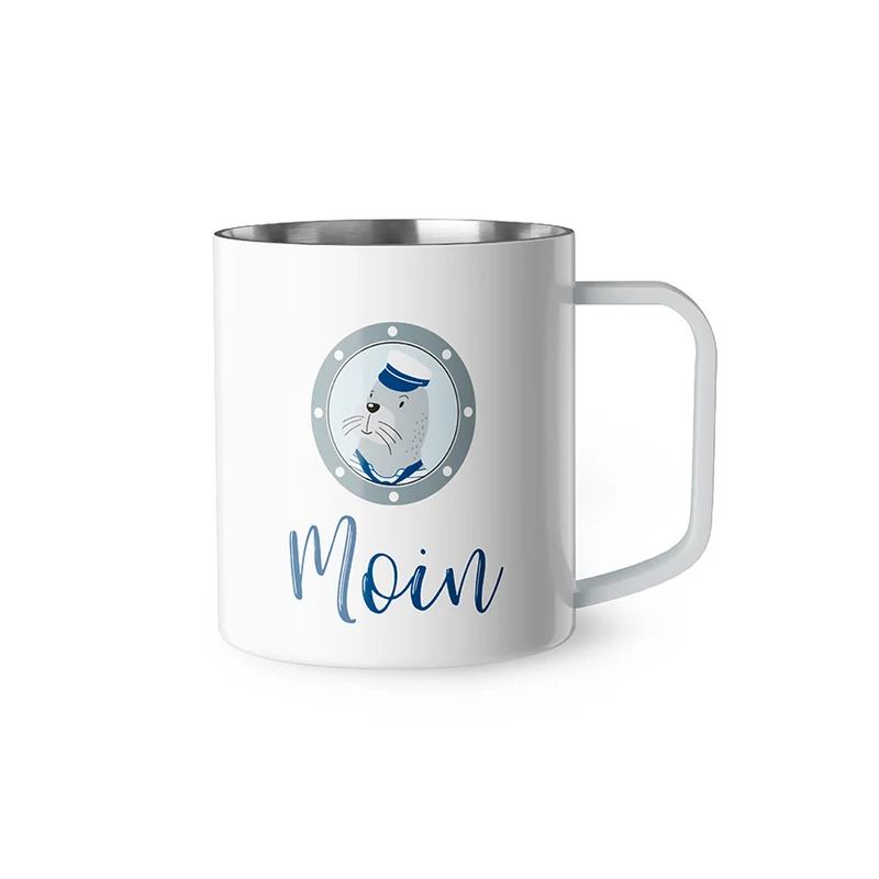 Edelstahl Thermobecher "Moin" Seehund