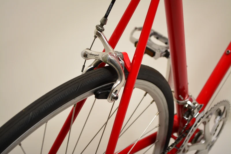 Rød landevejscykel 54CM Campagnolo Vintage Steelbike
