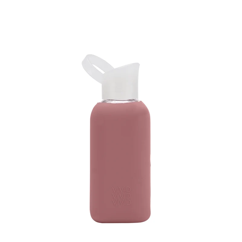 beVIVID Heroine – quadratische Glas-Trinkflasche