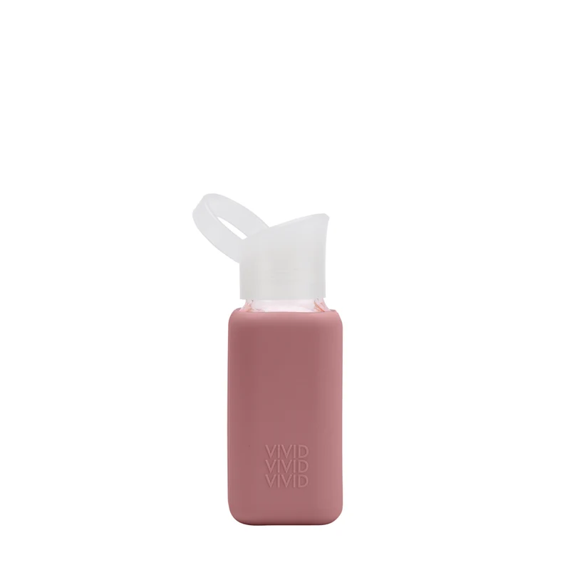 beVIVID Heroine – quadratische Glas-Trinkflasche