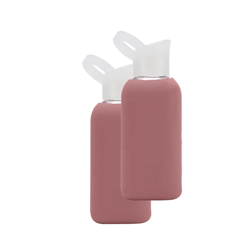 beVIVID Heroine – quadratische Glas-Trinkflasche