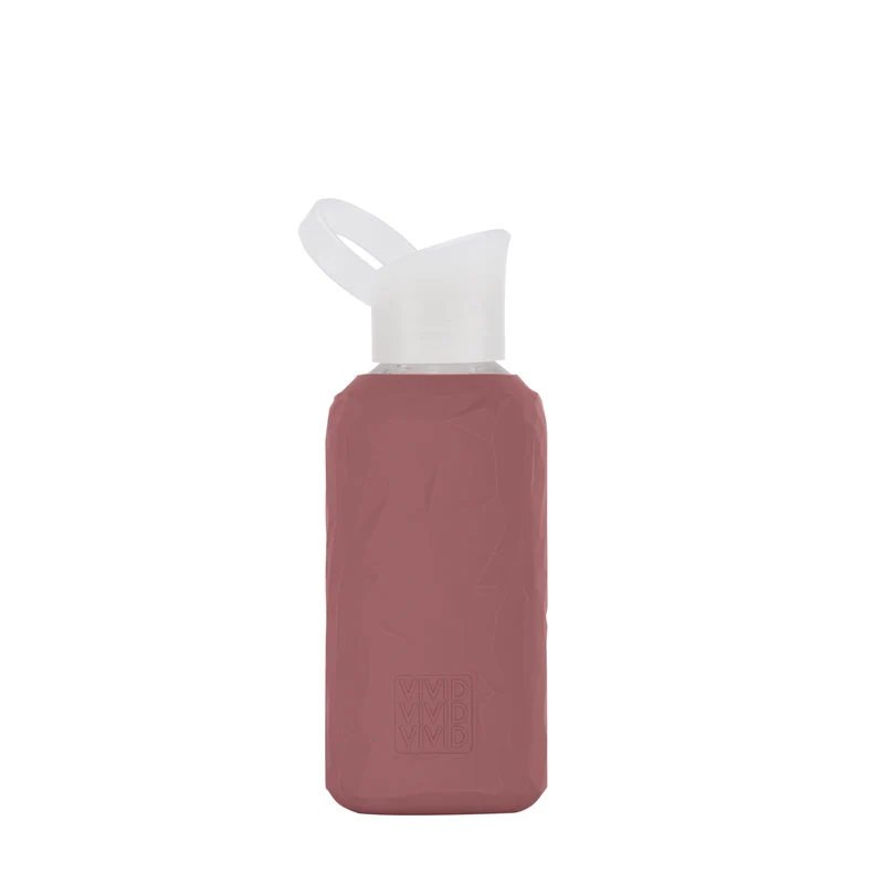beVIVID Heroine – quadratische Glas-Trinkflasche