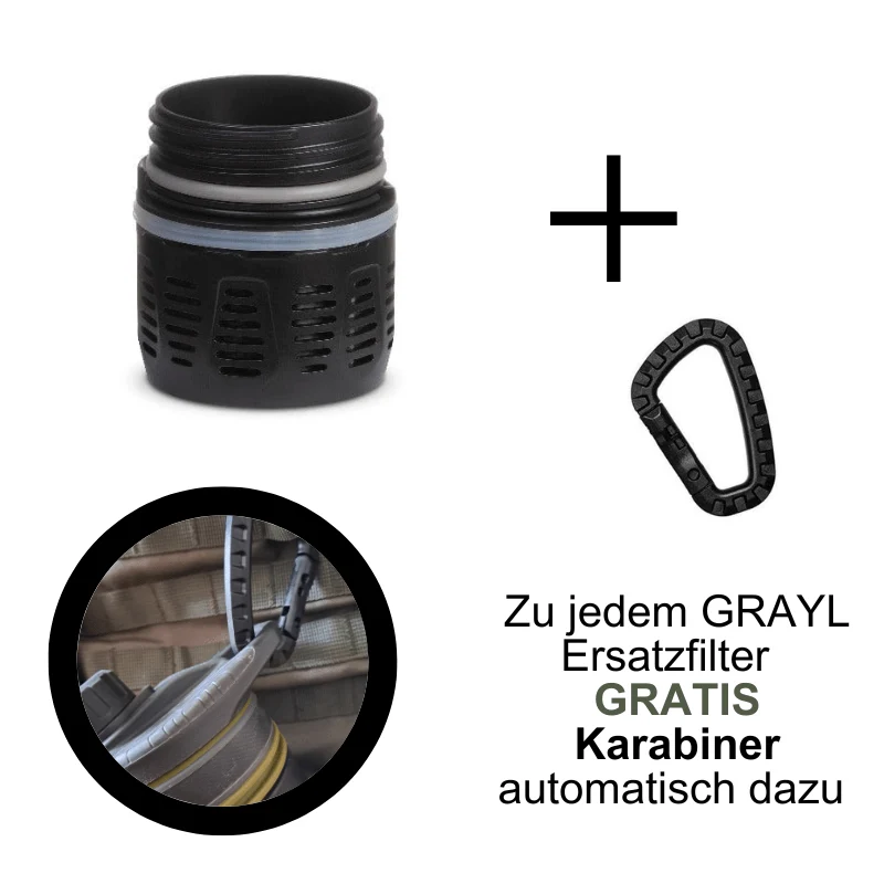 UltraPress Ersatzfilter Ersatzreinigerpatrone Karabiner GRATIS