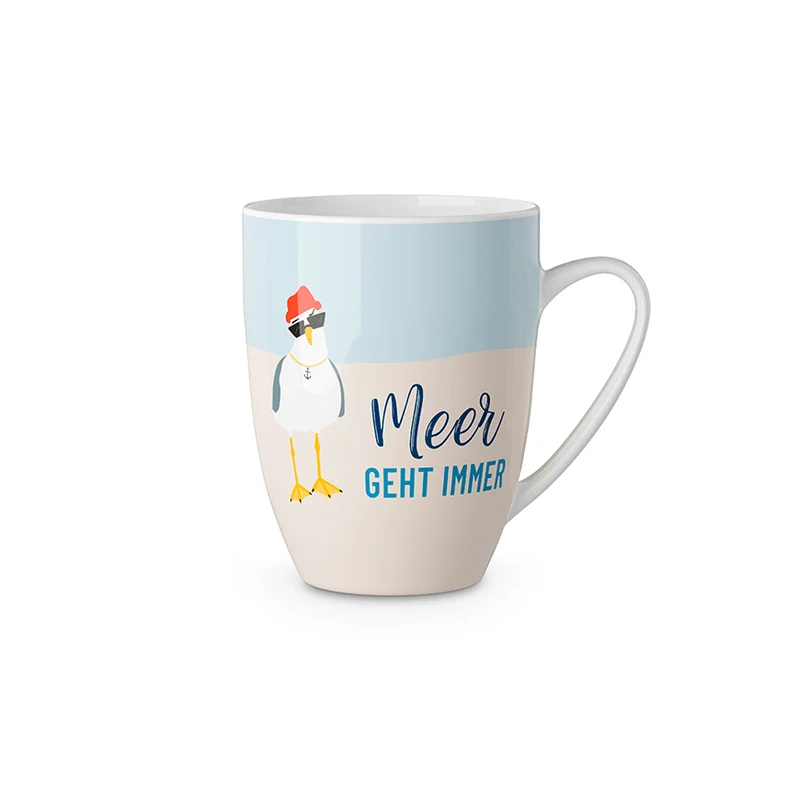 Möwen Tasse „Meer geht immer“ – maritimer Becher 250 ml