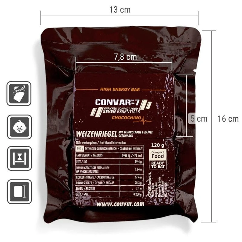 CONVAR-7 High Energy Bar - Weizenriegel Chocochino 120g