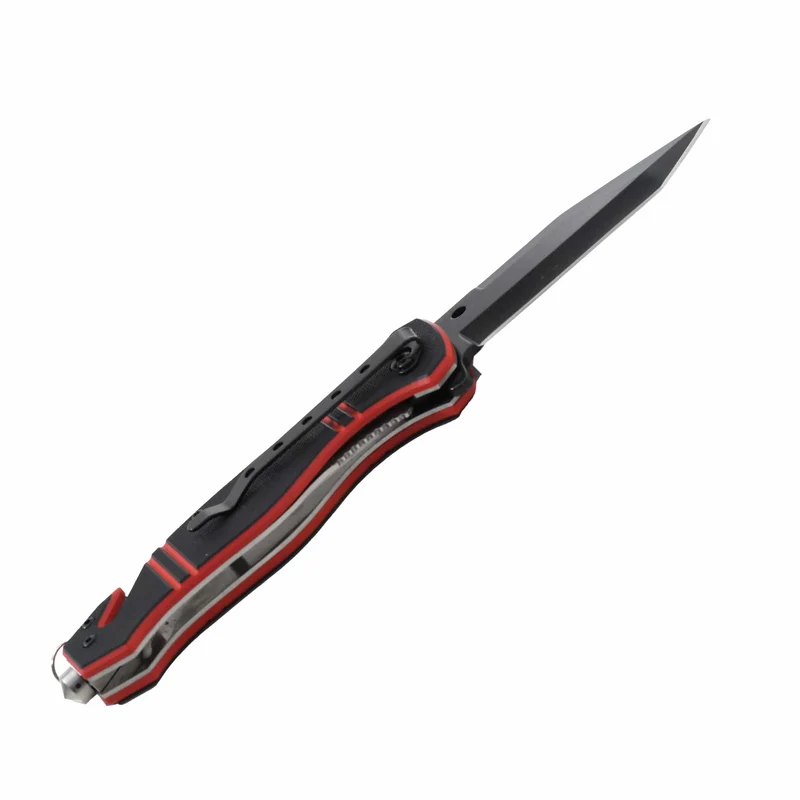 Rettungsmesser RED LINE 2.0 mit gerader Klinge und Ringöse plus Holster