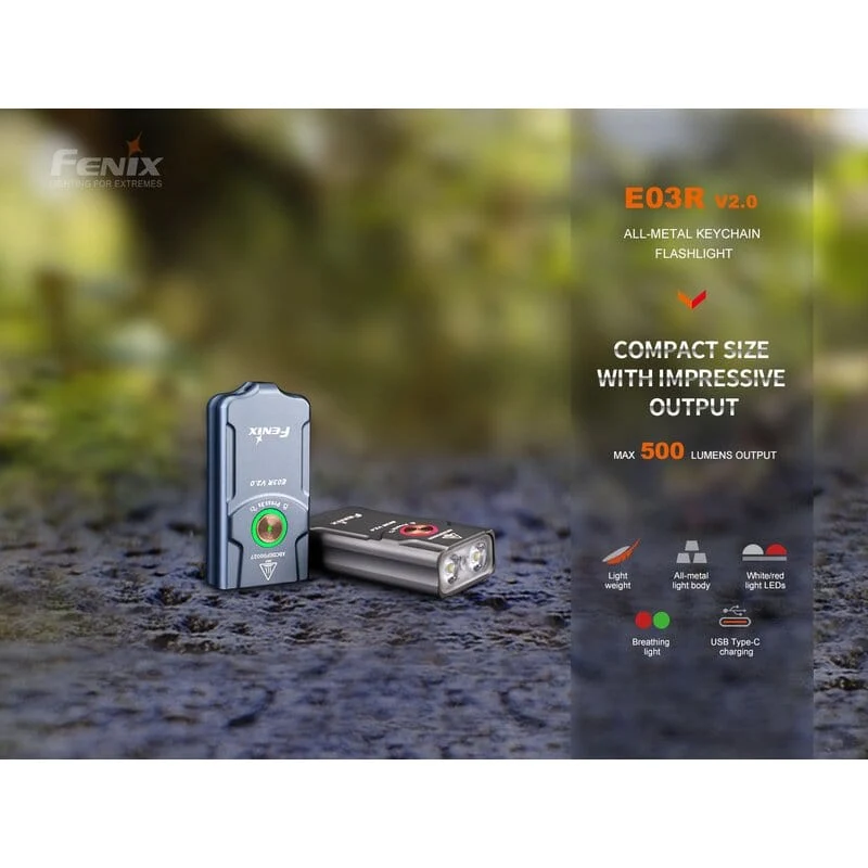 Fenix E03R V2.0 LED Schlüsselbundleuchte