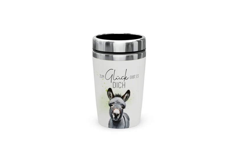 Thermobecher to go „Zum Glück gibt es Dich“