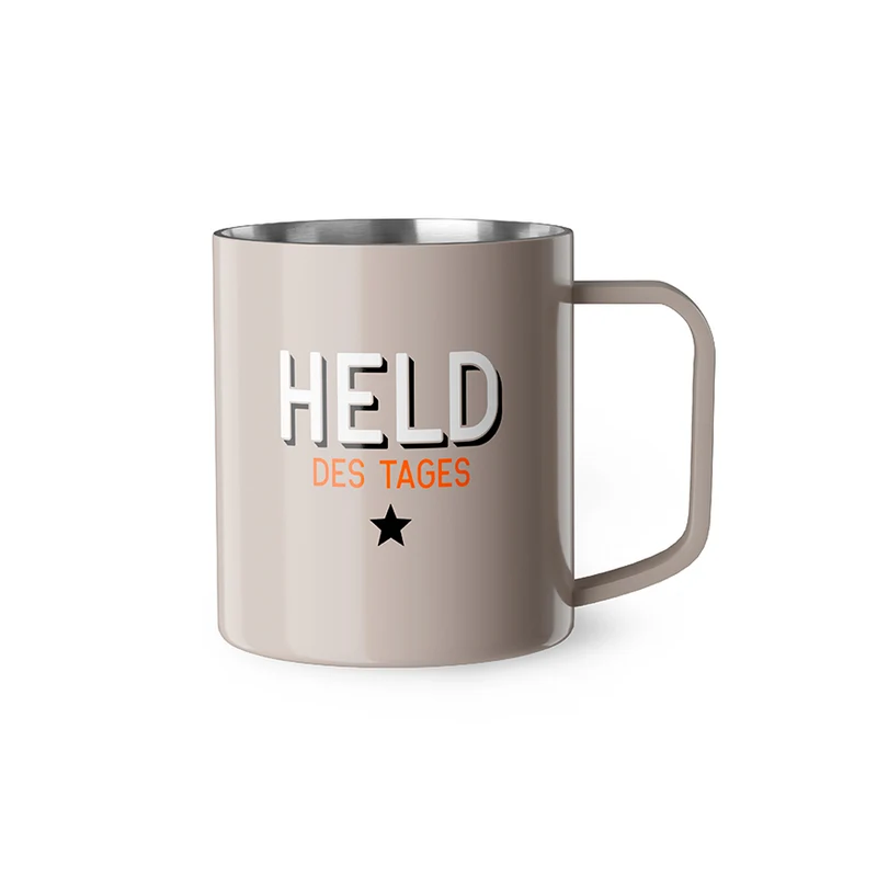 Edelstahl Thermobecher "Held des Tages"