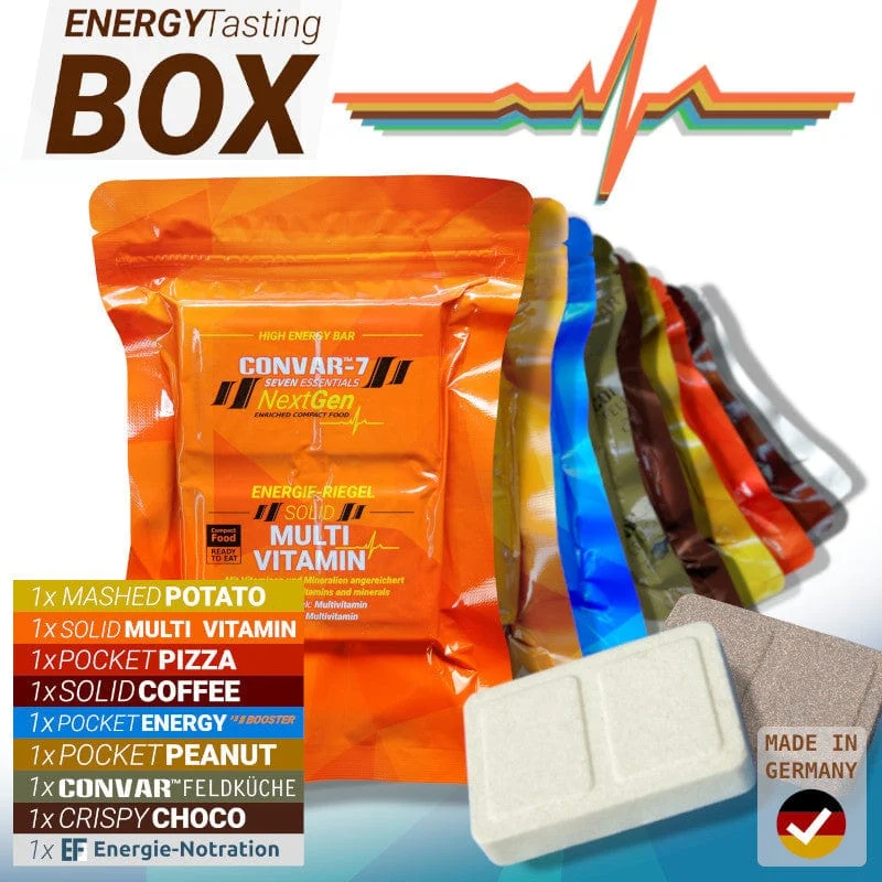 9 x CONVAR-7 NextGen Energy Bar - Tasting Box 1