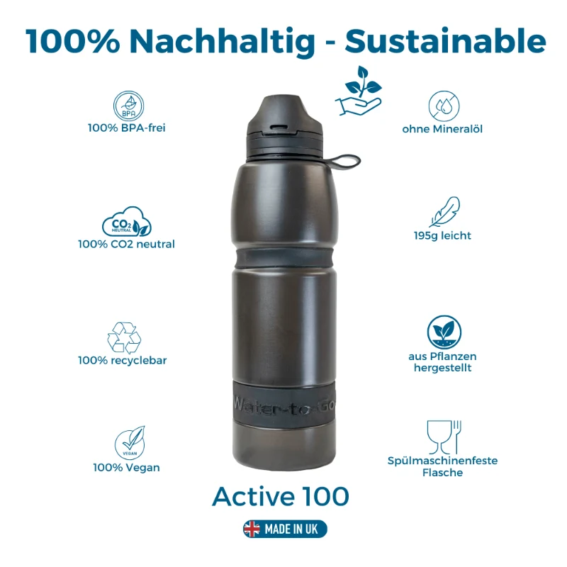 Water to Go Active 100 Trinkflasche 1.0 Liter mit integriertem Wasserfilter