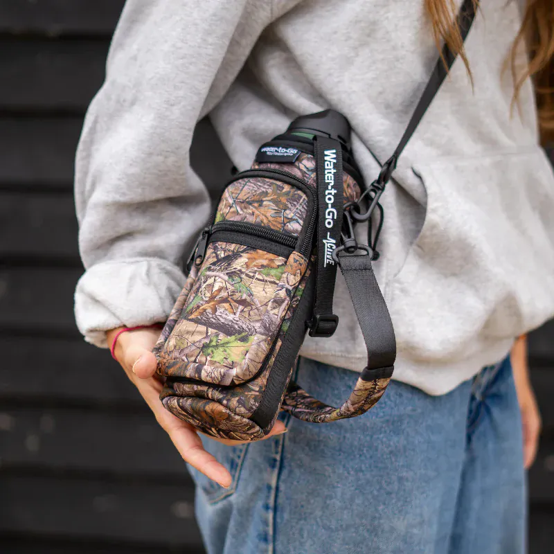 Water to Go Active Bottle Bag – Neopren-Umhängetasche camouflage