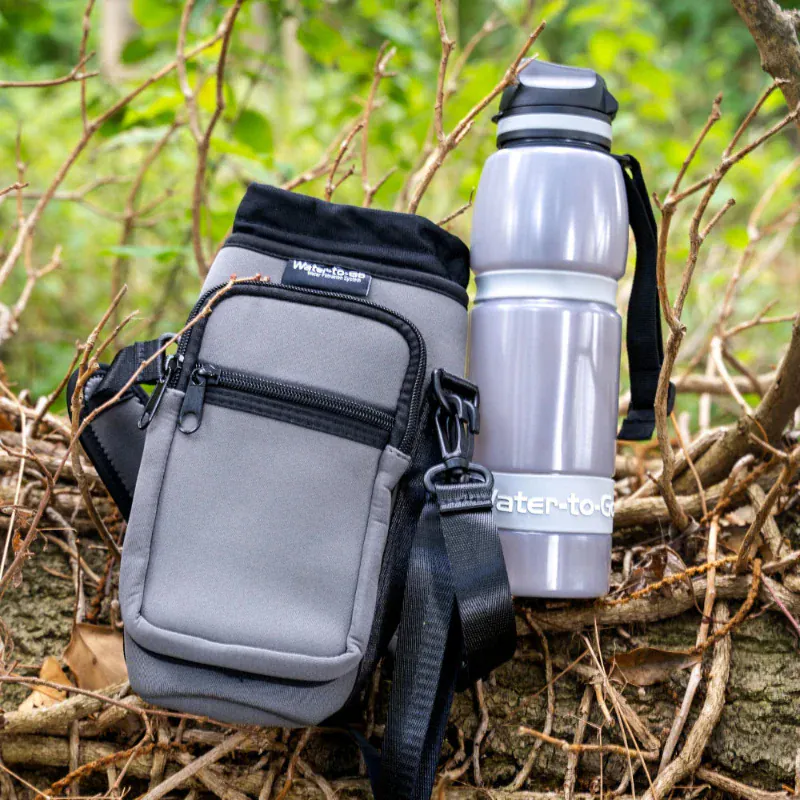 Water to Go Active Bottle Bag – Neopren-Umhängetasche camouflage