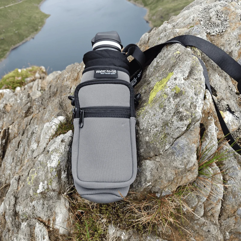 Water to Go Active Bottle Bag – Neopren-Umhängetasche camouflage