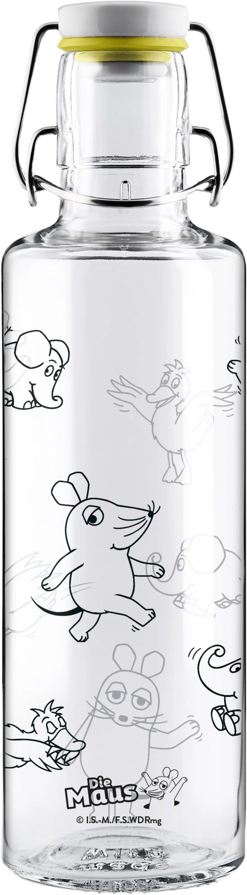 Glasflasche "Die Maus Crew" 0,6 Liter