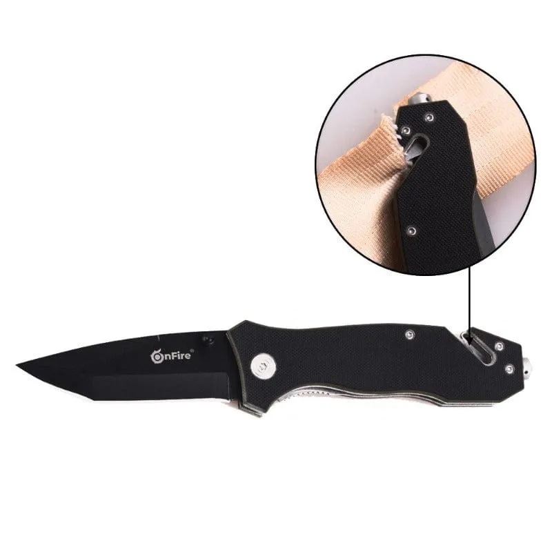 Rettungsmesser GREEN LINE mit gerader Klinge mit Holster