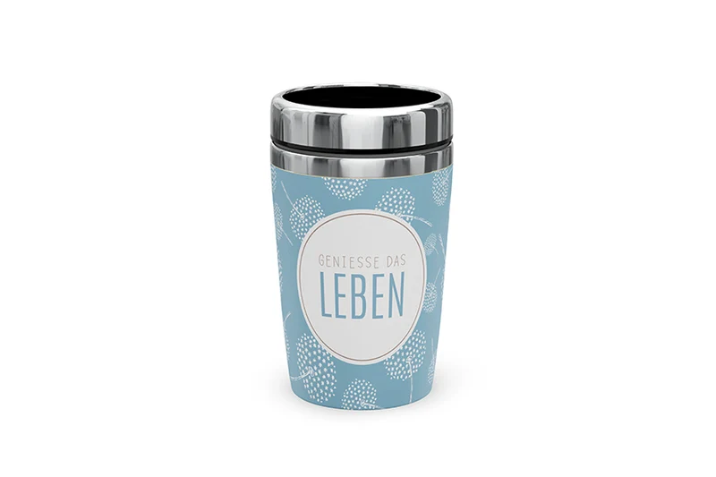 Thermobecher to go "Geniesse das Leben" Relax