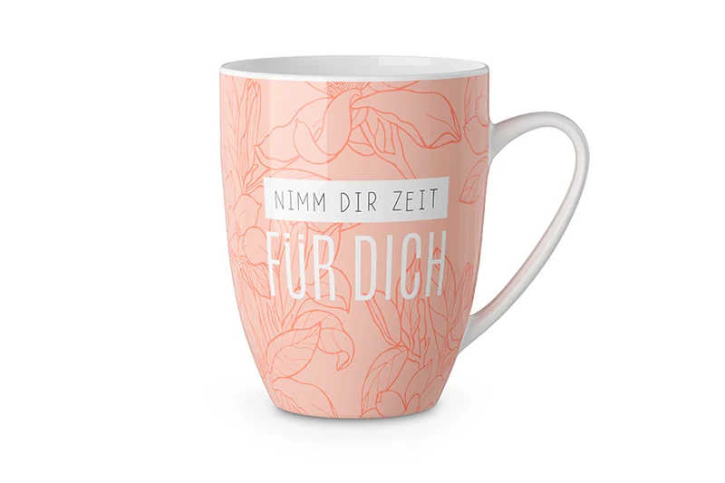 Tasse „Nimm Dir Zeit für Dich“ – Relax mit Blüten, Becher 250 ml