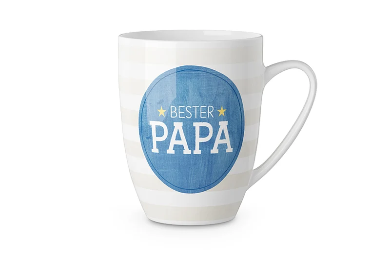 Papa Tasse „Bester Papa“ – Sterne & Streifen, Becher 250 ml