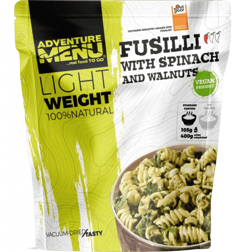 Adventure Menu - Fusilli mit Spinat und Walnüssen - Standard Portion