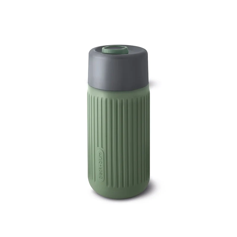 ToGo Becher aus Glas 340 ml olive