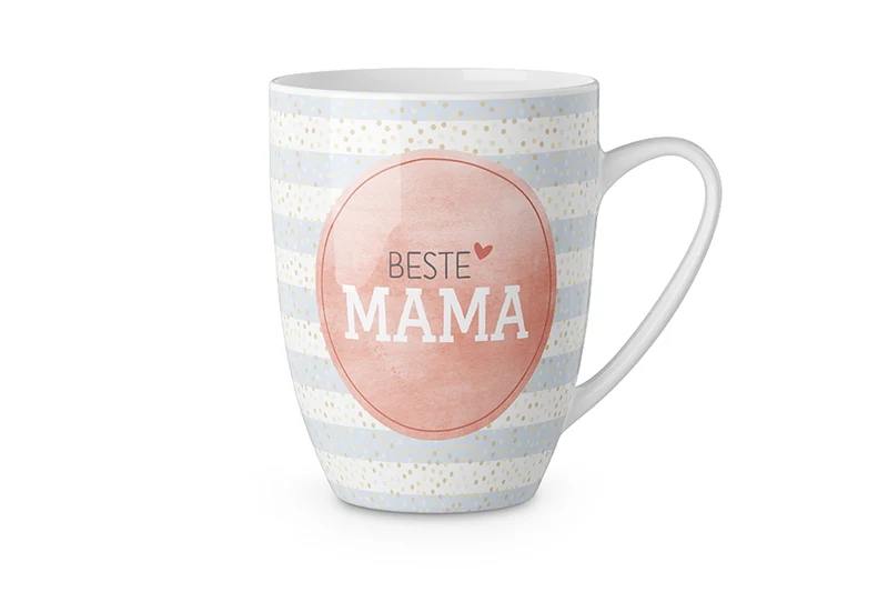 Mama Tasse „Beste Mama“ – Herzluftballons, Becher 250 ml