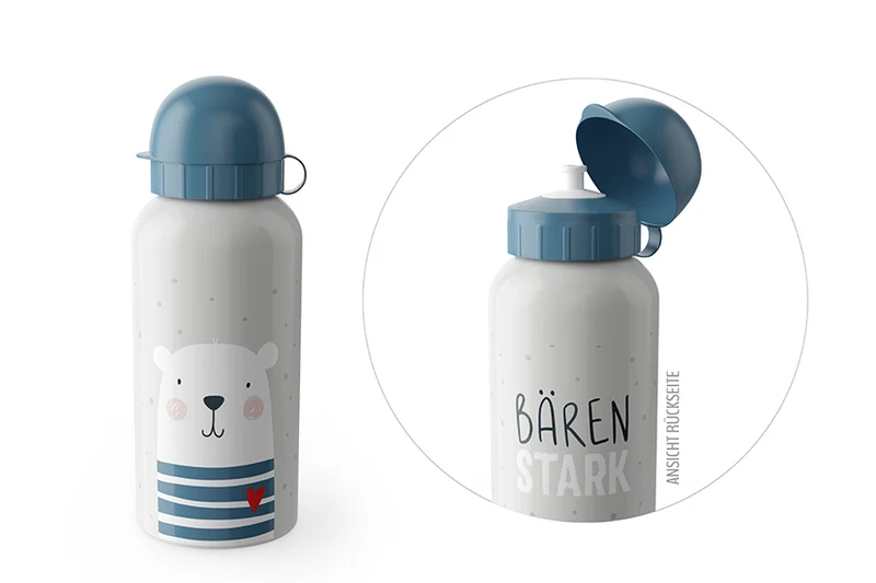 Kinder Trinkflasche Eisbär "Bärenstark"