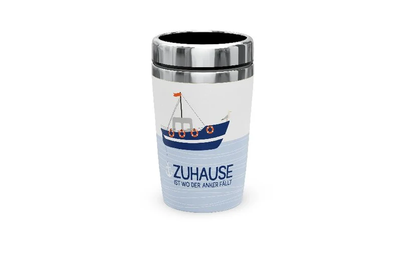 Thermobecher to go "Zuhause ist wo der Anker fällt"