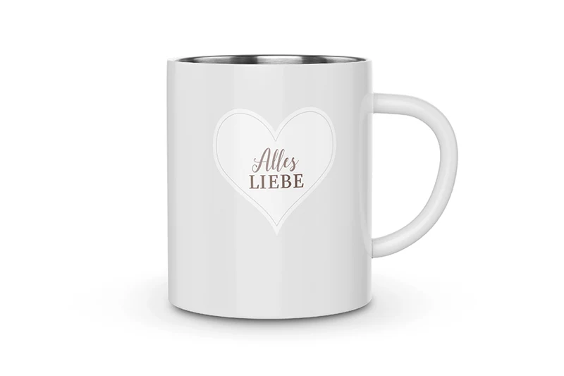 Edelstahl Thermobecher "Alles Liebe"