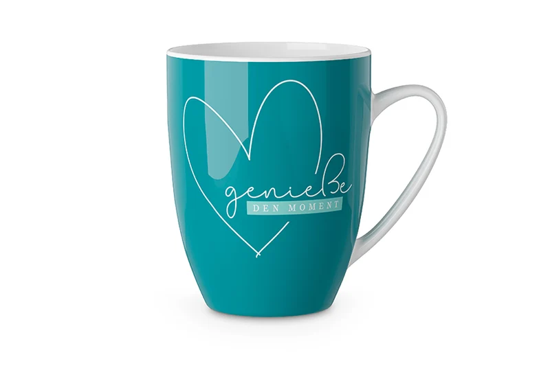 Tasse „Genieße den Moment“ – Herz, Cosy Moments Becher 250 ml