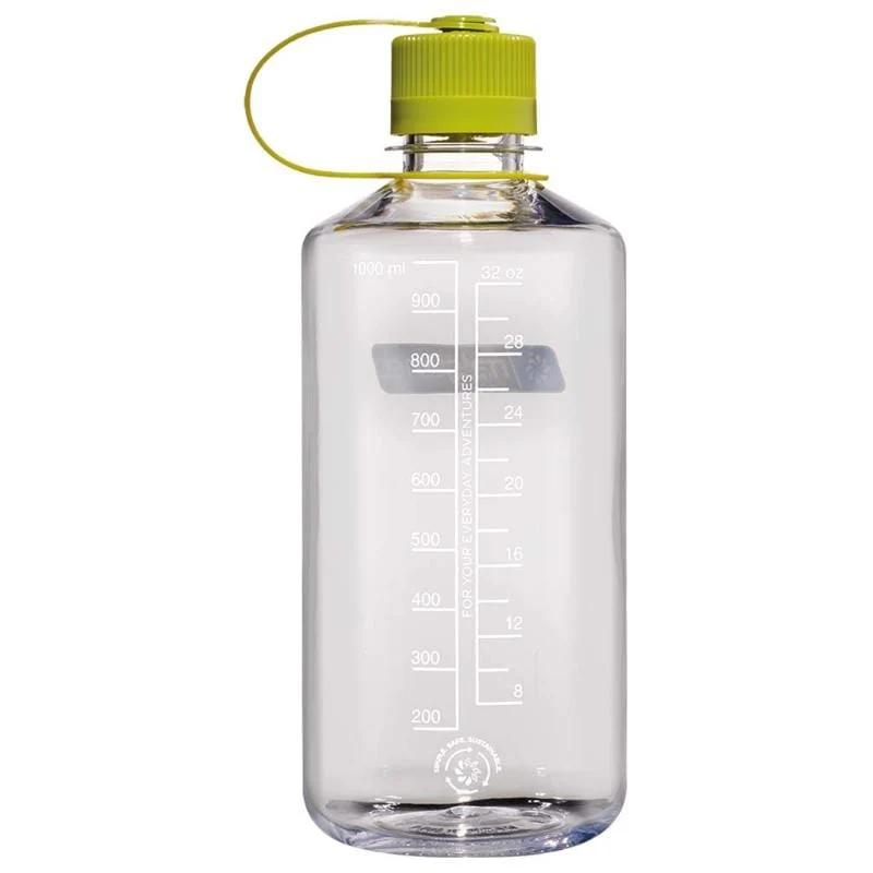 Trinkflasche Narrow Mouth Sustain 1L, clear/green