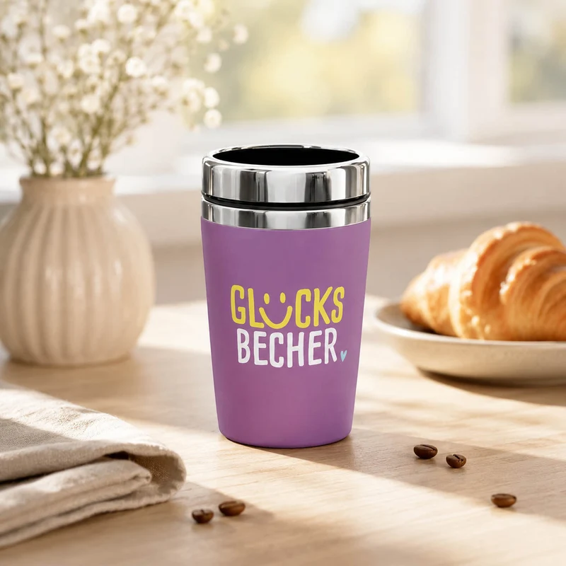 Thermobecher to go „Glücksbecher“ – Happy Greetings