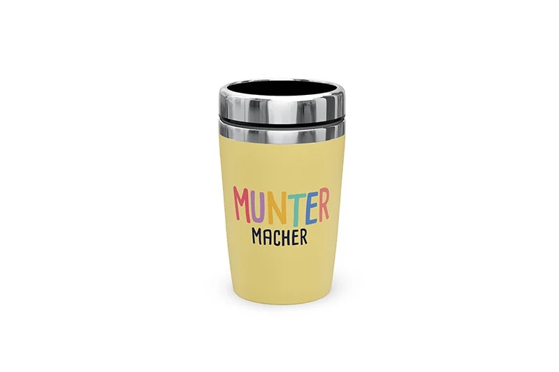 Thermobecher to go „Muntermacher“ – Happy Greetings