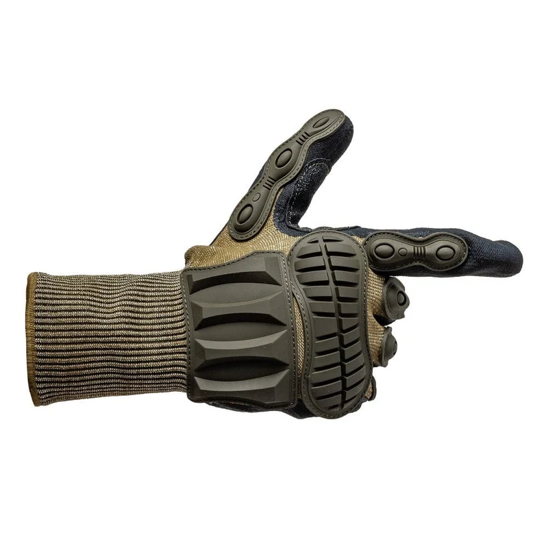 N5SP Olive Schnittschutz Handschuhe mit Handschuhhalter
