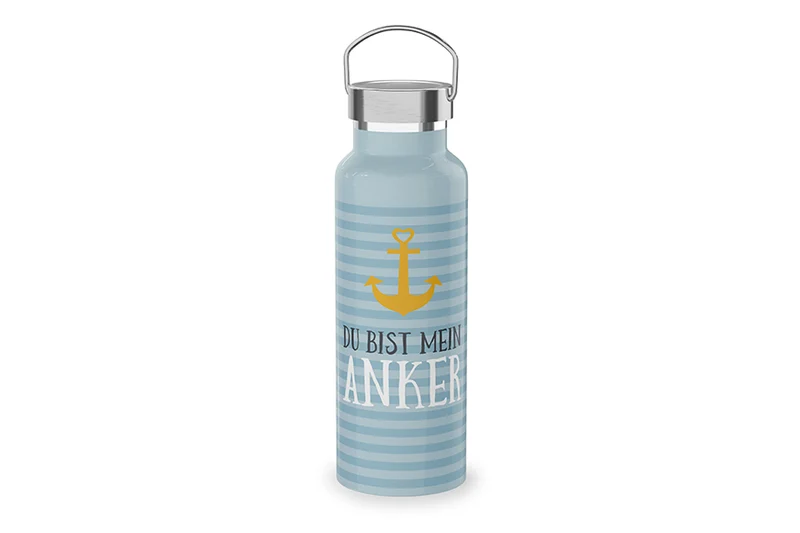 Edelstahl Thermoflasche "Du bist mein Anker"