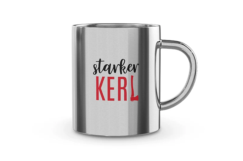 Edelstahl Thermobecher "Starker Kerl"