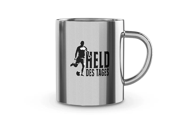 Edelstahl Thermobecher "Held des Tages" Echte Kerle