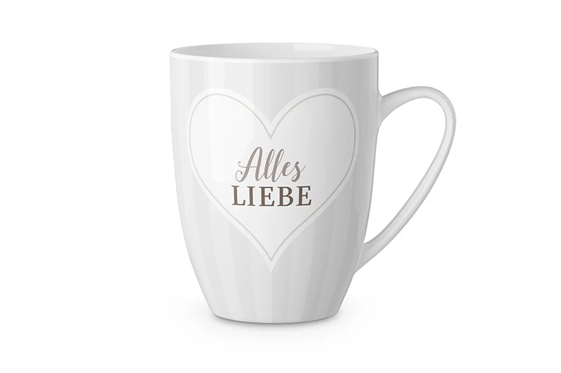 Tasse „Alles Liebe“ – Gipfel Gruß, Becher 250 ml