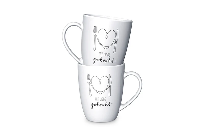 Tasse „Mit Liebe gekocht“ – Becher für Hobbyköche, 250 ml