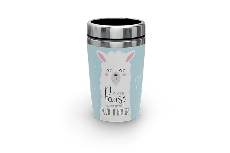 Thermobecher to go Lama „Kurze Pause, dann geht's weiter“
